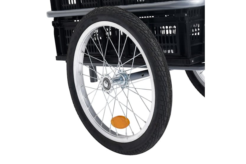 vidaXL Bike Trailer With 50 L Foldable Transportbox Black 60 Kg vidaXL Bike Trailer With 50 L Foldable Transportbox Black 60 Kg