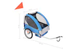 vidaXL Bike Trailer Grey And Blue 30 Kg vidaXL Bike Trailer Grey And Blue 30 Kg
