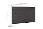 vidaXL Garden Fence Wpc 175x105cm Grey vidaXL Garden Fence Wpc 175x105cm Grey