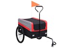 vidaXL 2-in-1 Xxl Pet Bike Trailer & Trolley Red Grey And Black vidaXL 2-in-1 Xxl Pet Bike Trailer & Trolley Red Grey And Black
