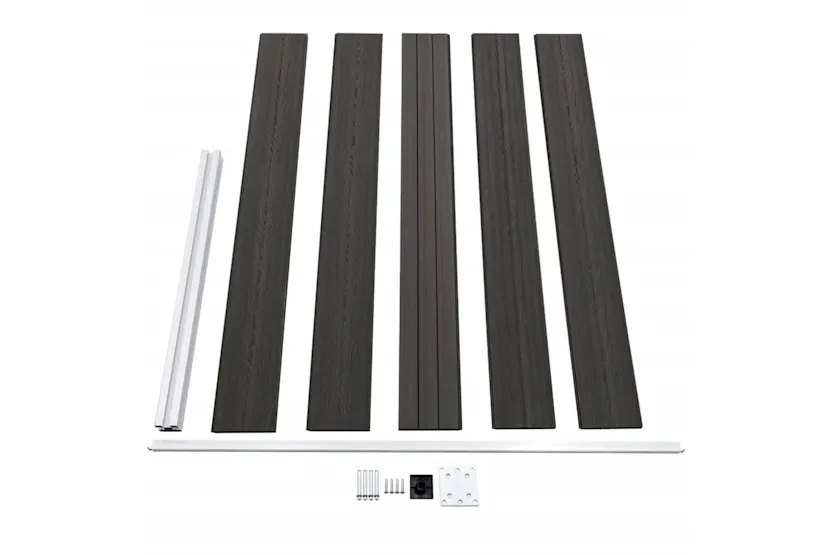 vidaXL Garden Fence Wpc 175x105cm Grey vidaXL Garden Fence Wpc 175x105cm Grey