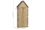 vidaXL Garden Tool Shed With Door 69.5x32x178cm Impregnated Pinewood vidaXL Garden Tool Shed With Door 69.5x32x178cm Impregnated Pinewood