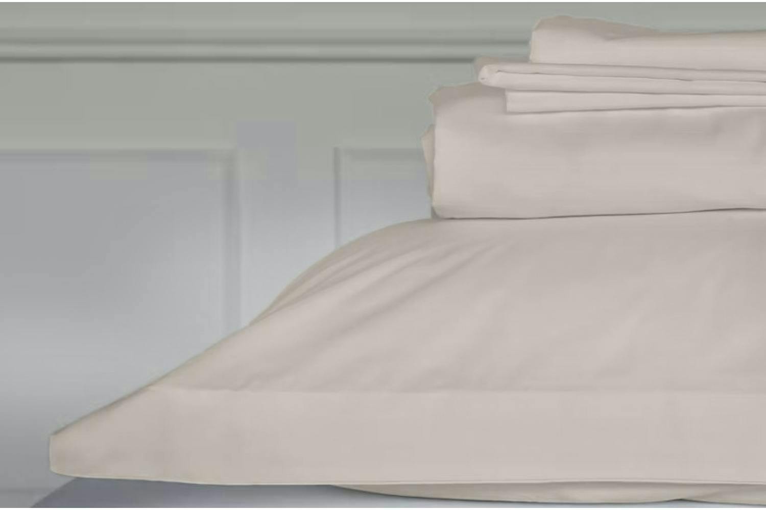 The Linen Room | 300tc Cotton Sateen | Oxford Pillowcase | Taupe