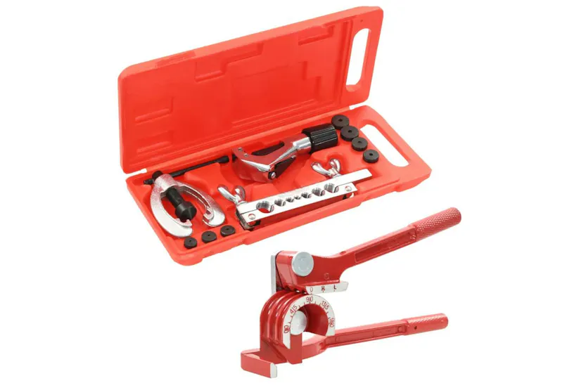 vidaXL 210201 Flaring Tool Kit Set Tube Bender Pipe Repair With Case vidaXL 210201 Flaring Tool Kit Set Tube Bender Pipe Repair With Case