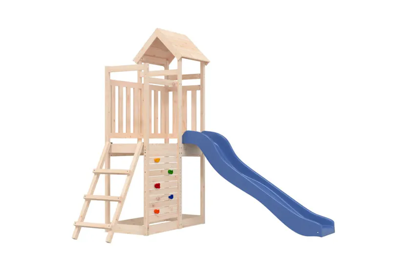 vidaXL 3155888 Playhouse With Slide Rockwall Solid Wood Pine vidaXL 3155888 Playhouse With Slide Rockwall Solid Wood Pine