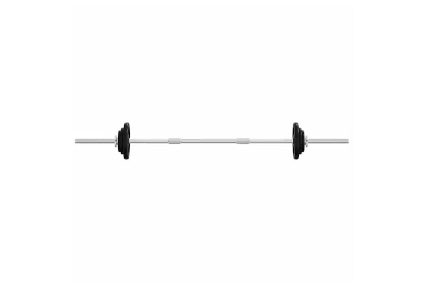 vidaXL 93631 Barbell And Dumbbell Set 30 Kg Cast Iron vidaXL 93631 Barbell And Dumbbell Set 30 Kg Cast Iron