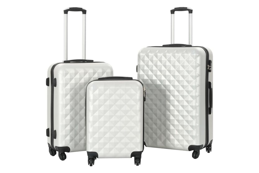 Vidaxl 91887 Hardcase Trolley Set 3 Pcs Bright Silver Abs Vidaxl 91887 Hardcase Trolley Set 3 Pcs Bright Silver Abs