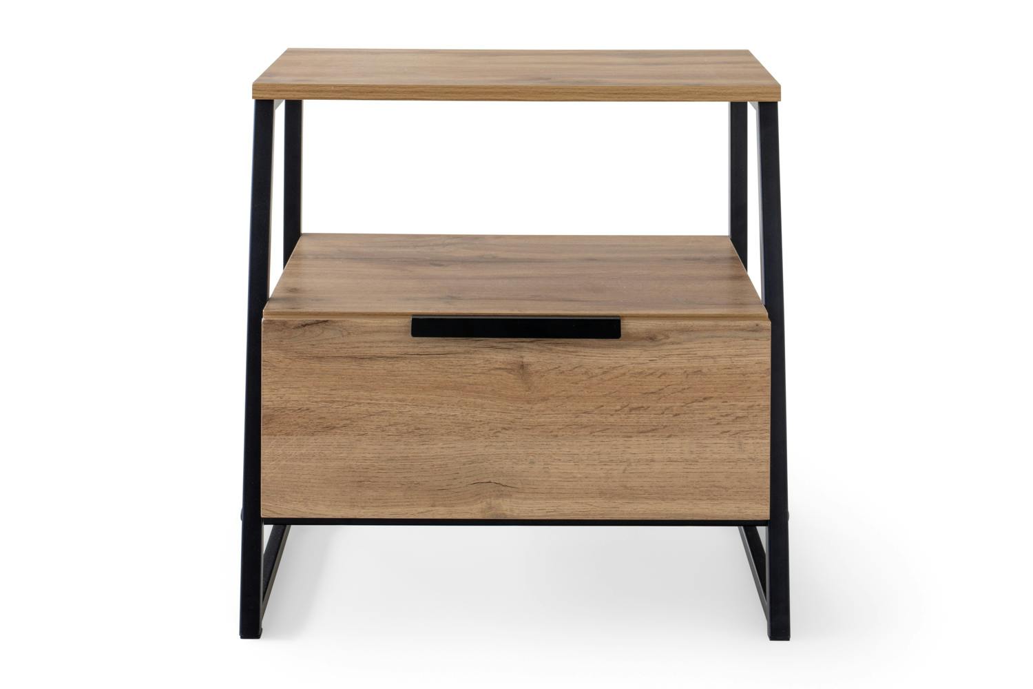 Zion | Angled Bedside Table | Oak
