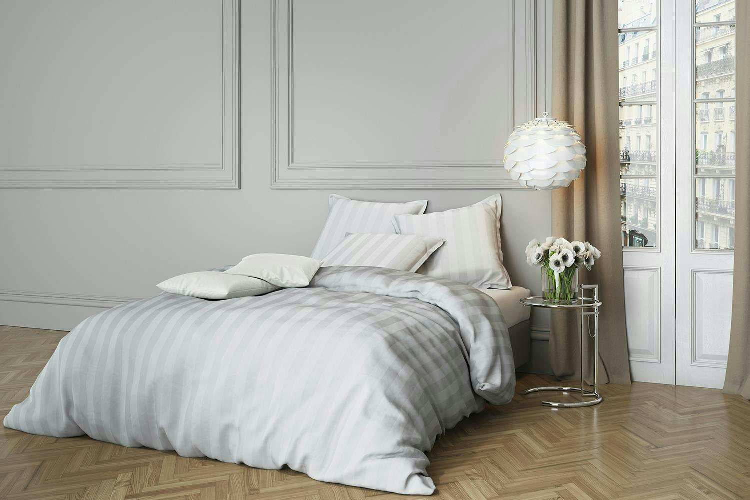 The Linen Room | Sateen Stripe Duvet Set | Double
