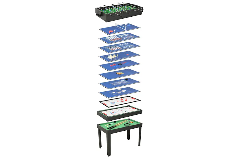 Vidaxl 15-in-1 Multi Game Table 121x61x82 Cm Black Vidaxl 15-in-1 Multi Game Table 121x61x82 Cm Black