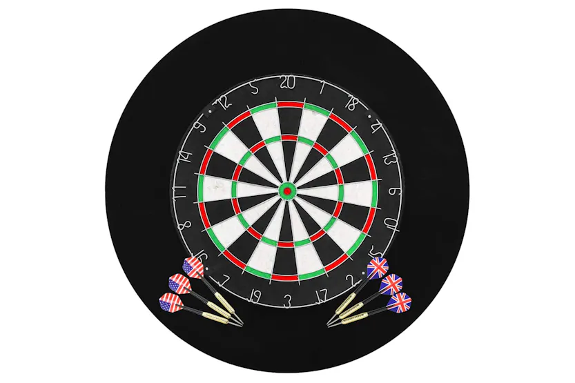 Vidaxl Professional Dart Set With Dartboard And Surround Sisal Steel Vidaxl Professional Dart Set With Dartboard And Surround Sisal Steel