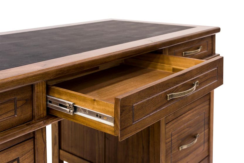 Ebony Office Desk | Large | 7 Drawers Ebony Office Desk | Large | 7 Drawers