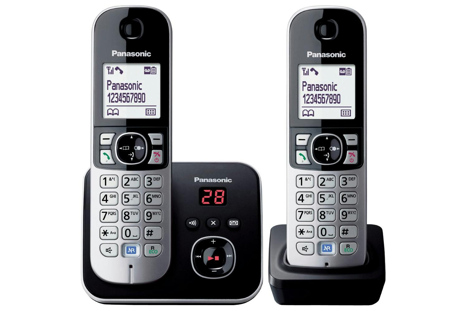 Panasonic KX-TG6822 Cordless Phone with Answering Machine | Twin Pack