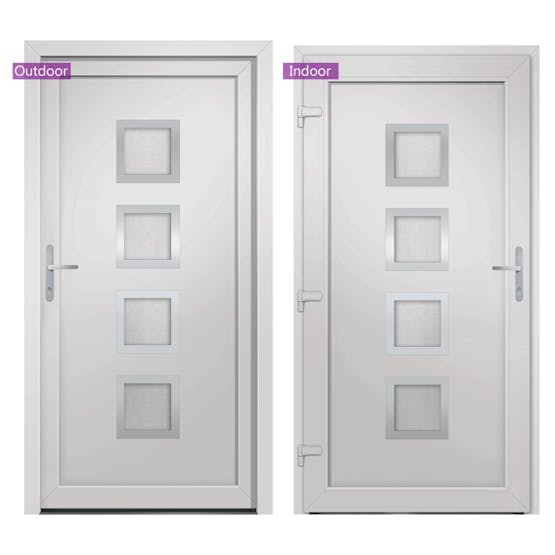 vidaXL 3187837 Front Door White 88x200cm Pvc vidaXL 3187837 Front Door White 88x200cm Pvc