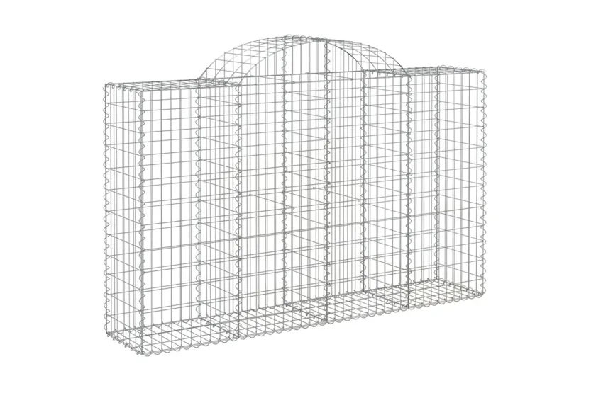 vidaXL 3146350 Arched Gabion Baskets 11 Pcs 200x50x120/140cm Galvanised Iron vidaXL 3146350 Arched Gabion Baskets 11 Pcs 200x50x120/140cm Galvanised Iron