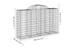 vidaXL 3146350 Arched Gabion Baskets 11 Pcs 200x50x120/140cm Galvanised Iron vidaXL 3146350 Arched Gabion Baskets 11 Pcs 200x50x120/140cm Galvanised Iron
