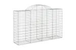 vidaXL 3146341 Arched Gabion Baskets 2 Pcs 200x50x120/140cm Galvanised Iron vidaXL 3146341 Arched Gabion Baskets 2 Pcs 200x50x120/140cm Galvanised Iron