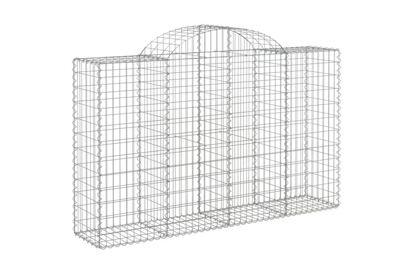 vidaXL 3146341 Arched Gabion Baskets 2 Pcs 200x50x120/140cm Galvanised Iron vidaXL 3146341 Arched Gabion Baskets 2 Pcs 200x50x120/140cm Galvanised Iron