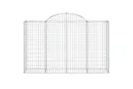 vidaXL 3146346 Arched Gabion Baskets 7 Pcs 200x50x120/140cm Galvanised Iron vidaXL 3146346 Arched Gabion Baskets 7 Pcs 200x50x120/140cm Galvanised Iron