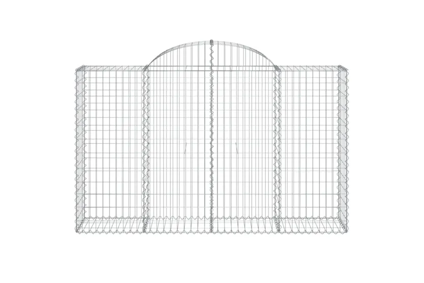 vidaXL 3146341 Arched Gabion Baskets 2 Pcs 200x50x120/140cm Galvanised Iron vidaXL 3146341 Arched Gabion Baskets 2 Pcs 200x50x120/140cm Galvanised Iron