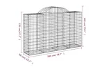 vidaXL 3146346 Arched Gabion Baskets 7 Pcs 200x50x120/140cm Galvanised Iron vidaXL 3146346 Arched Gabion Baskets 7 Pcs 200x50x120/140cm Galvanised Iron