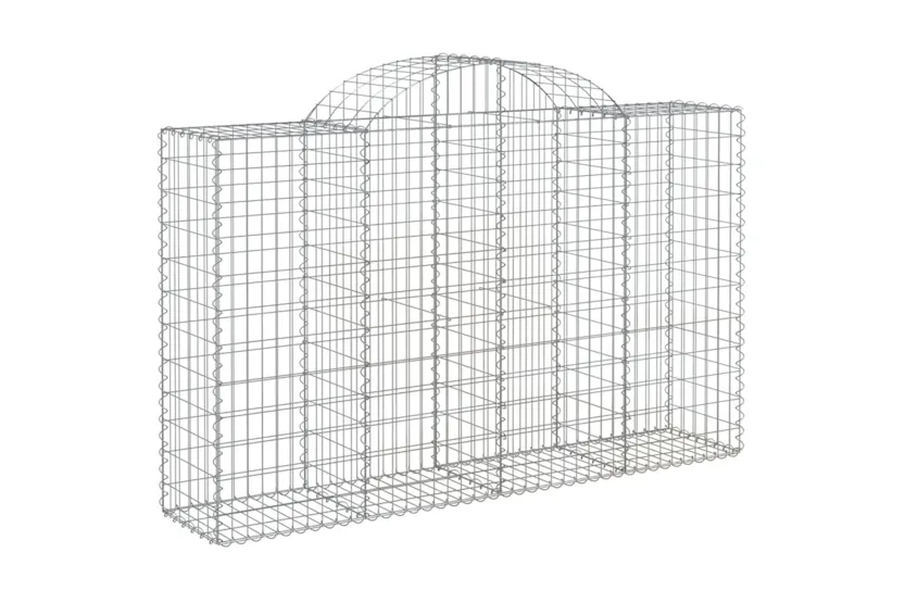 vidaXL 3146346 Arched Gabion Baskets 7 Pcs 200x50x120/140cm Galvanised Iron vidaXL 3146346 Arched Gabion Baskets 7 Pcs 200x50x120/140cm Galvanised Iron