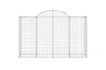 vidaXL 3146350 Arched Gabion Baskets 11 Pcs 200x50x120/140cm Galvanised Iron vidaXL 3146350 Arched Gabion Baskets 11 Pcs 200x50x120/140cm Galvanised Iron