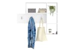 Fmd 433867 Wall-mounted Coat Rack 4 Open Compartments White Fmd 433867 Wall-mounted Coat Rack 4 Open Compartments White
