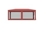 vidaXL 319240 Party Tent With 6 Mesh Sidewalls Red 3x6 M Hdpe vidaXL 319240 Party Tent With 6 Mesh Sidewalls Red 3x6 M Hdpe