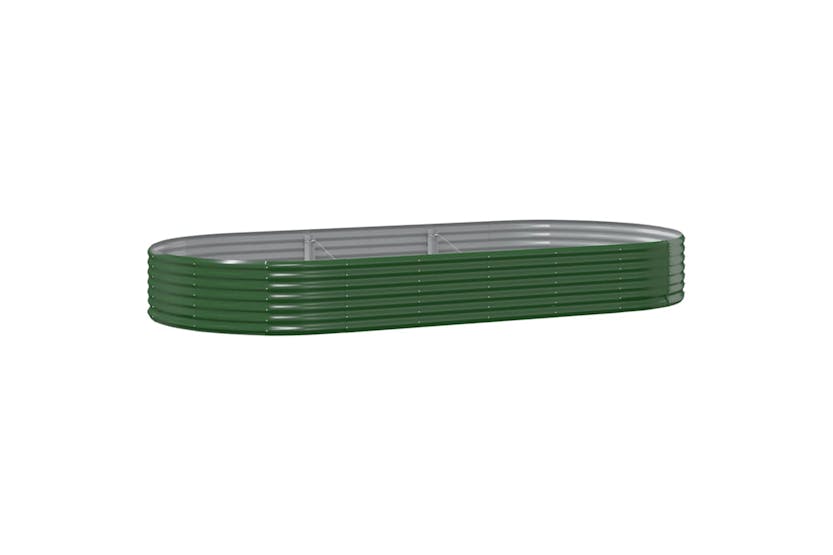 vidaXL 319028 Garden Raised Bed Powder-coated Steel 296x140x36cm Green vidaXL 319028 Garden Raised Bed Powder-coated Steel 296x140x36cm Green
