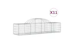 vidaXL 3146266 Arched Gabion Baskets 11 Pcs 200x50x40/60cm Galvanised Iron vidaXL 3146266 Arched Gabion Baskets 11 Pcs 200x50x40/60cm Galvanised Iron