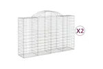 vidaXL 3146341 Arched Gabion Baskets 2 Pcs 200x50x120/140cm Galvanised Iron vidaXL 3146341 Arched Gabion Baskets 2 Pcs 200x50x120/140cm Galvanised Iron