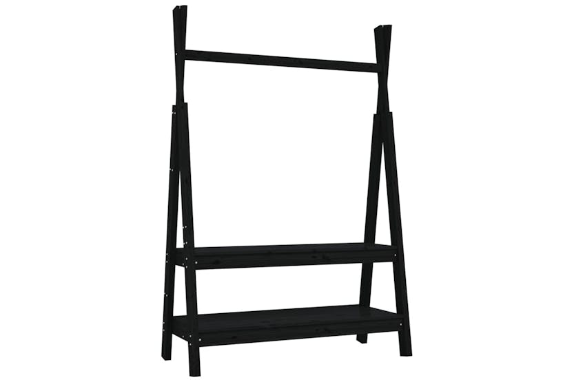 vidaXL 824992 Clothes Rack Black 100x45.5x150cm Solid Wood Pine vidaXL 824992 Clothes Rack Black 100x45.5x150cm Solid Wood Pine