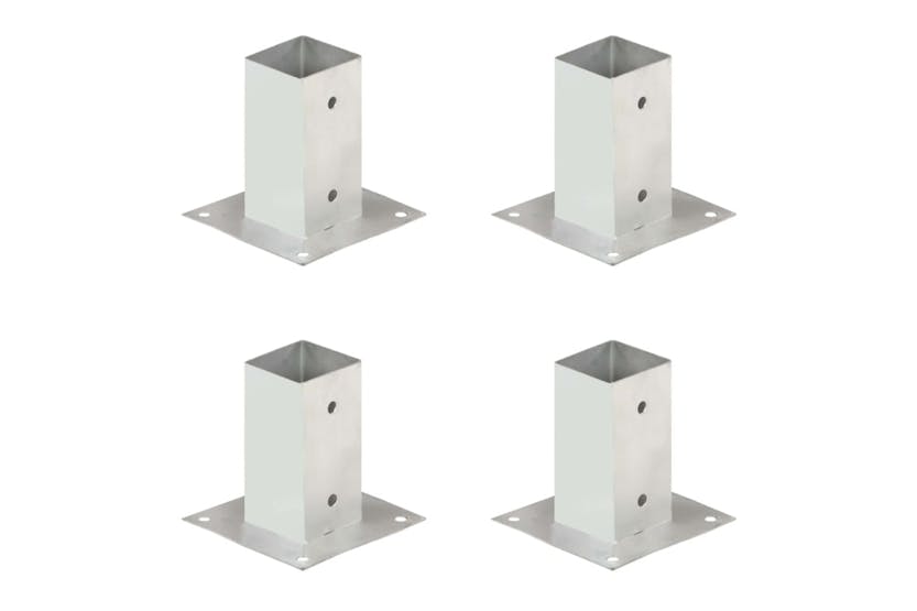 vidaXL 145447 Post Anchors 4 Pcs Galvanised Metal 71mm vidaXL 145447 Post Anchors 4 Pcs Galvanised Metal 71mm