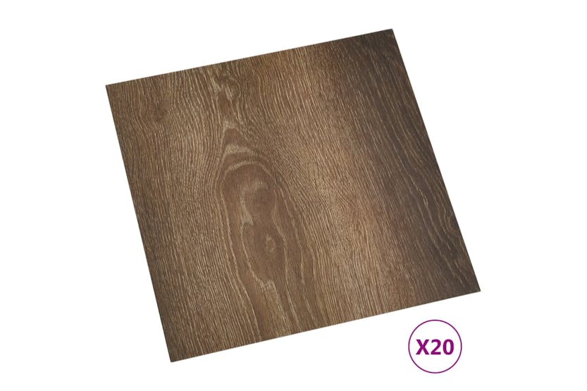 Vidaxl Self-adhesive Flooring Planks 20 Pcs Pvc 1.86 M² Brown Vidaxl Self-adhesive Flooring Planks 20 Pcs Pvc 1.86 M² Brown