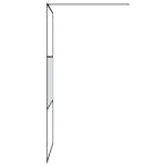 vidaXL 152107 Walk-in Shower Wall Black 100x195cm Half Frosted Esg Glass vidaXL 152107 Walk-in Shower Wall Black 100x195cm Half Frosted Esg Glass