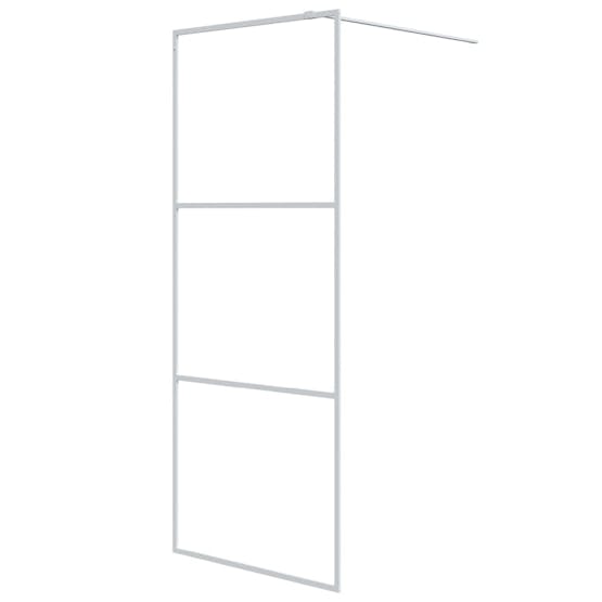 vidaXL 152120 Walk-in Shower Wall White 80x195cm Clear Esg Glass vidaXL 152120 Walk-in Shower Wall White 80x195cm Clear Esg Glass