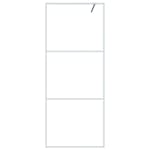 vidaXL 152120 Walk-in Shower Wall White 80x195cm Clear Esg Glass vidaXL 152120 Walk-in Shower Wall White 80x195cm Clear Esg Glass