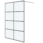 vidaXL 152134 Walk-in Shower Wall Black 140x195cm Frosted Esg Glass vidaXL 152134 Walk-in Shower Wall Black 140x195cm Frosted Esg Glass