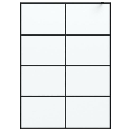 vidaXL 152134 Walk-in Shower Wall Black 140x195cm Frosted Esg Glass vidaXL 152134 Walk-in Shower Wall Black 140x195cm Frosted Esg Glass