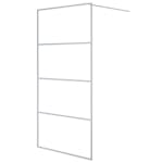 vidaXL 152137 Walk-in Shower Wall Silver 100x195cm Clear Esg Glass vidaXL 152137 Walk-in Shower Wall Silver 100x195cm Clear Esg Glass