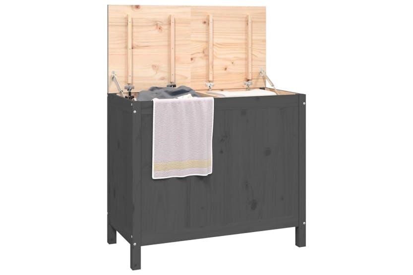 vidaXL 823581 Laundry Box Grey 88.5x44x76cm Solid Wood Pine vidaXL 823581 Laundry Box Grey 88.5x44x76cm Solid Wood Pine