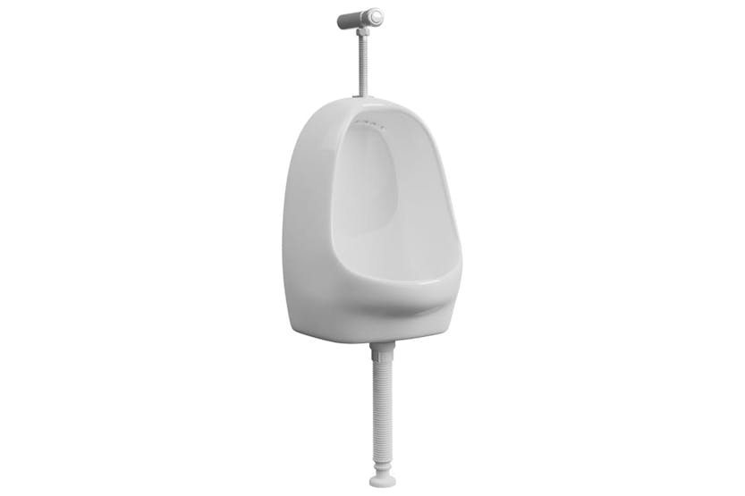 vidaXL 143986 Wall Hung Urinal With Flush Valve Ceramic White vidaXL 143986 Wall Hung Urinal With Flush Valve Ceramic White