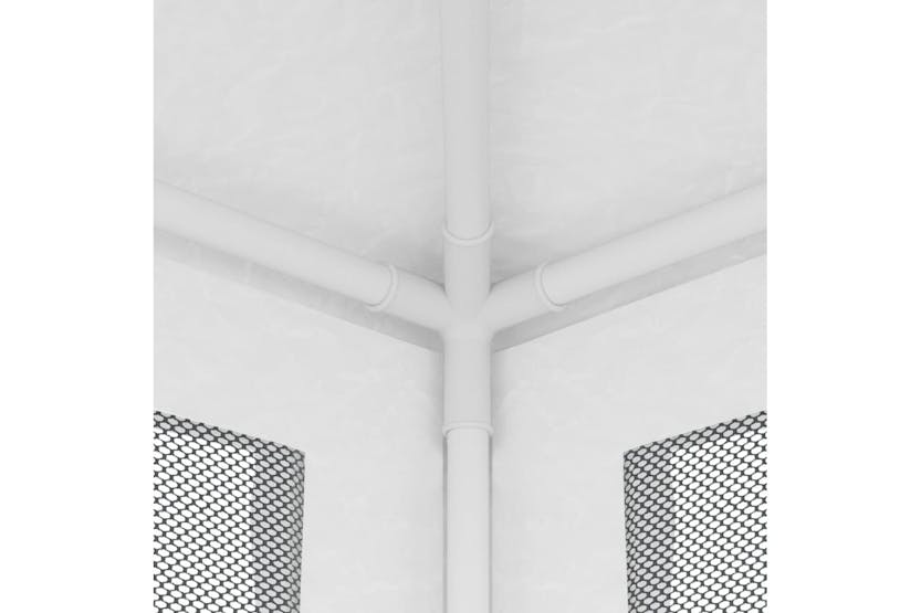 vidaXL 48520 Party Tent With 4 Mesh Sidewalls 2x2 M White vidaXL 48520 Party Tent With 4 Mesh Sidewalls 2x2 M White