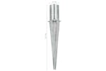 vidaXL 145429 Ground Spikes 2 Pcs Silver 8x61cm Galvanised Steel vidaXL 145429 Ground Spikes 2 Pcs Silver 8x61cm Galvanised Steel