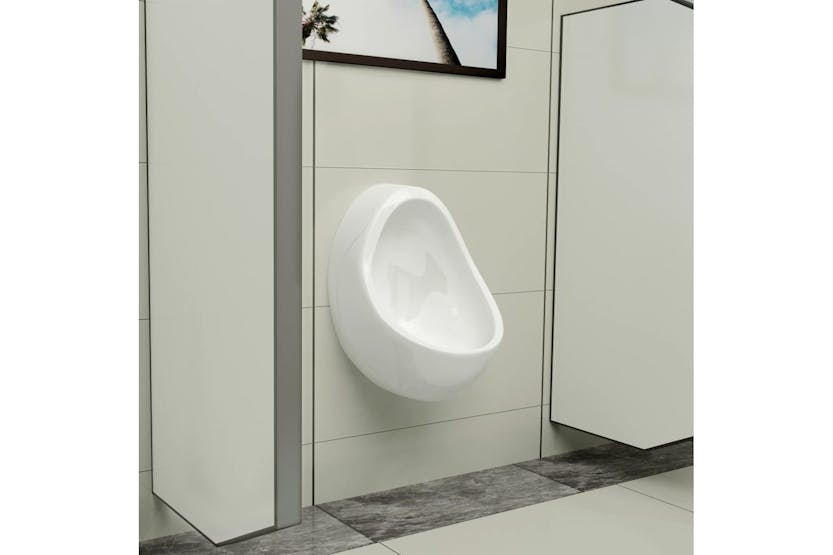 vidaXL 143990 Wall Hung Urinal With Flush Valve Ceramic White vidaXL 143990 Wall Hung Urinal With Flush Valve Ceramic White