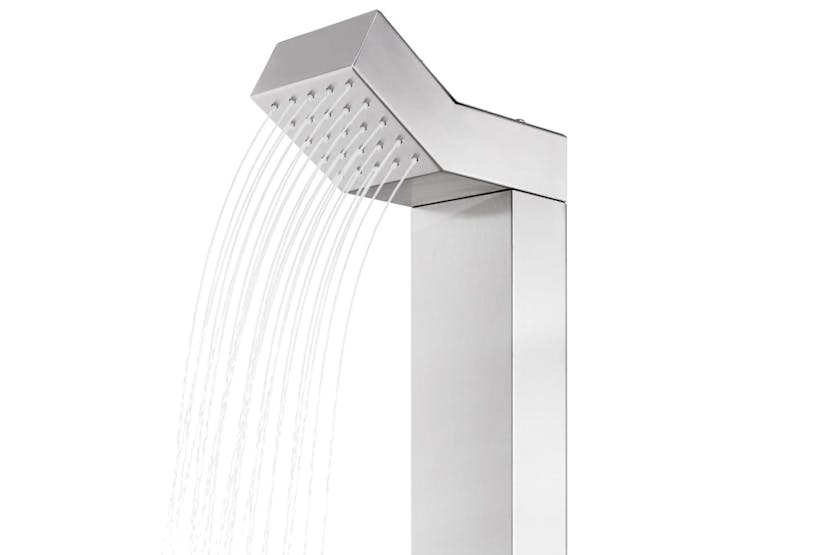 vidaXL 3070792 Garden Shower With Grey Base 225cm Stainless Steel vidaXL 3070792 Garden Shower With Grey Base 225cm Stainless Steel