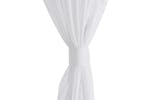 vidaXL 130199 White Sheer Curtain 140 X 245cm 2 Pcs vidaXL 130199 White Sheer Curtain 140 X 245cm 2 Pcs
