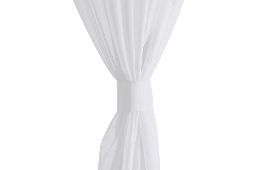 vidaXL 130199 White Sheer Curtain 140 X 245cm 2 Pcs vidaXL 130199 White Sheer Curtain 140 X 245cm 2 Pcs