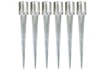 vidaXL 145434 Ground Spikes 6 Pcs Silver 12x91cm Galvanised Steel vidaXL 145434 Ground Spikes 6 Pcs Silver 12x91cm Galvanised Steel